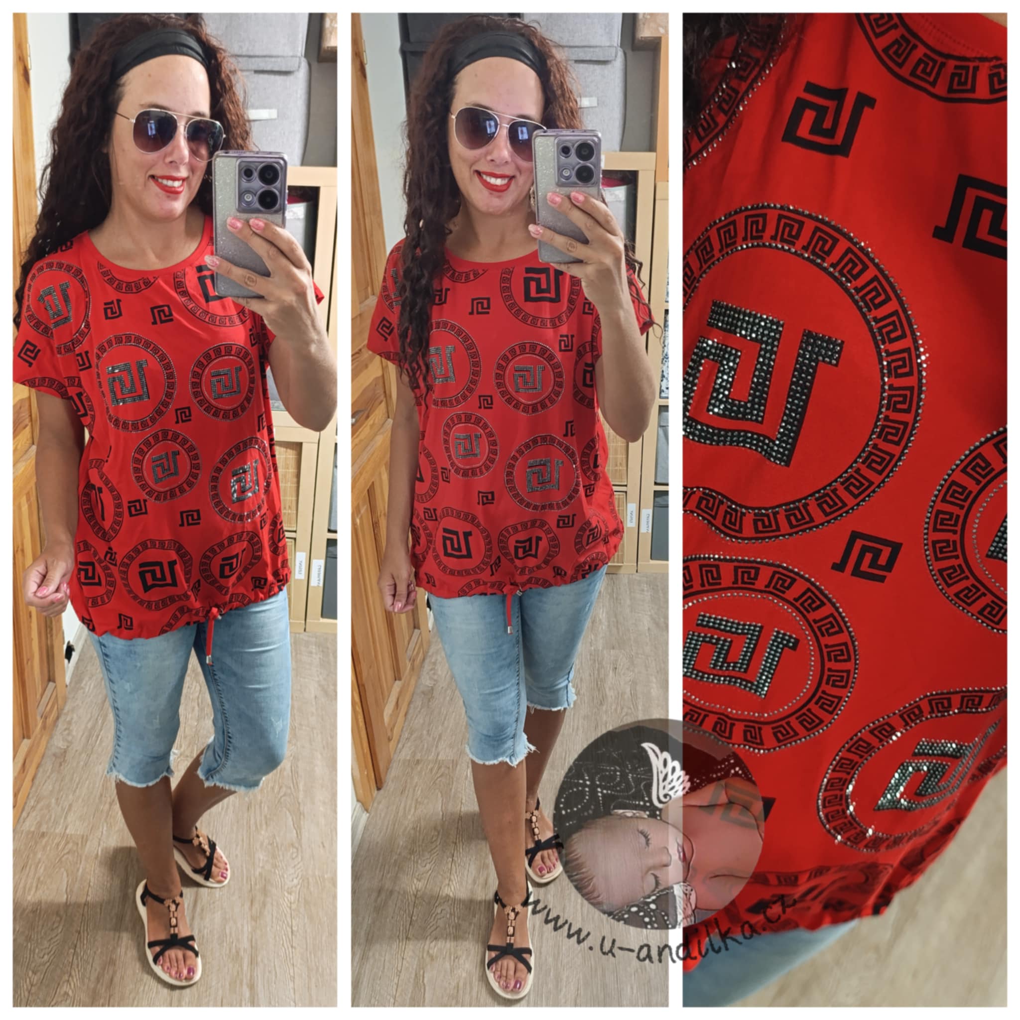 Obrázek Trendy halenka Ornamenty s kamínky
