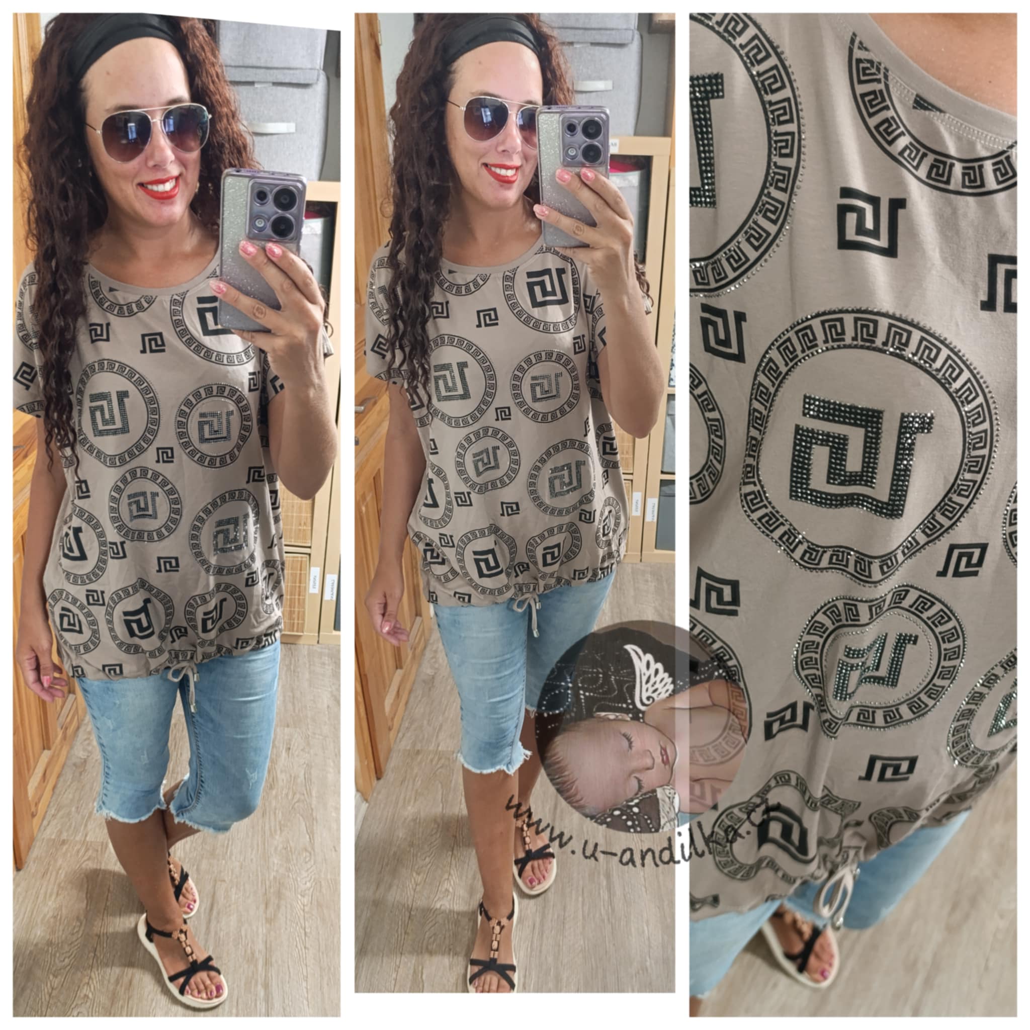 Obrázek Trendy halenka Ornamenty s kamínky
