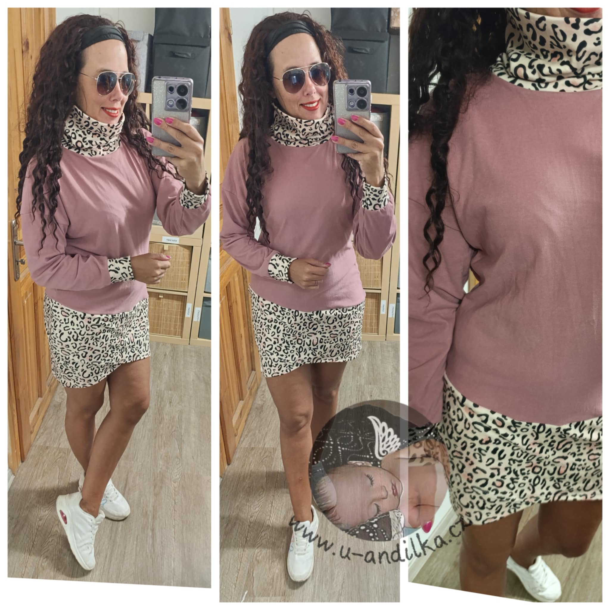 Obrázek Mikinové šaty Leopard
