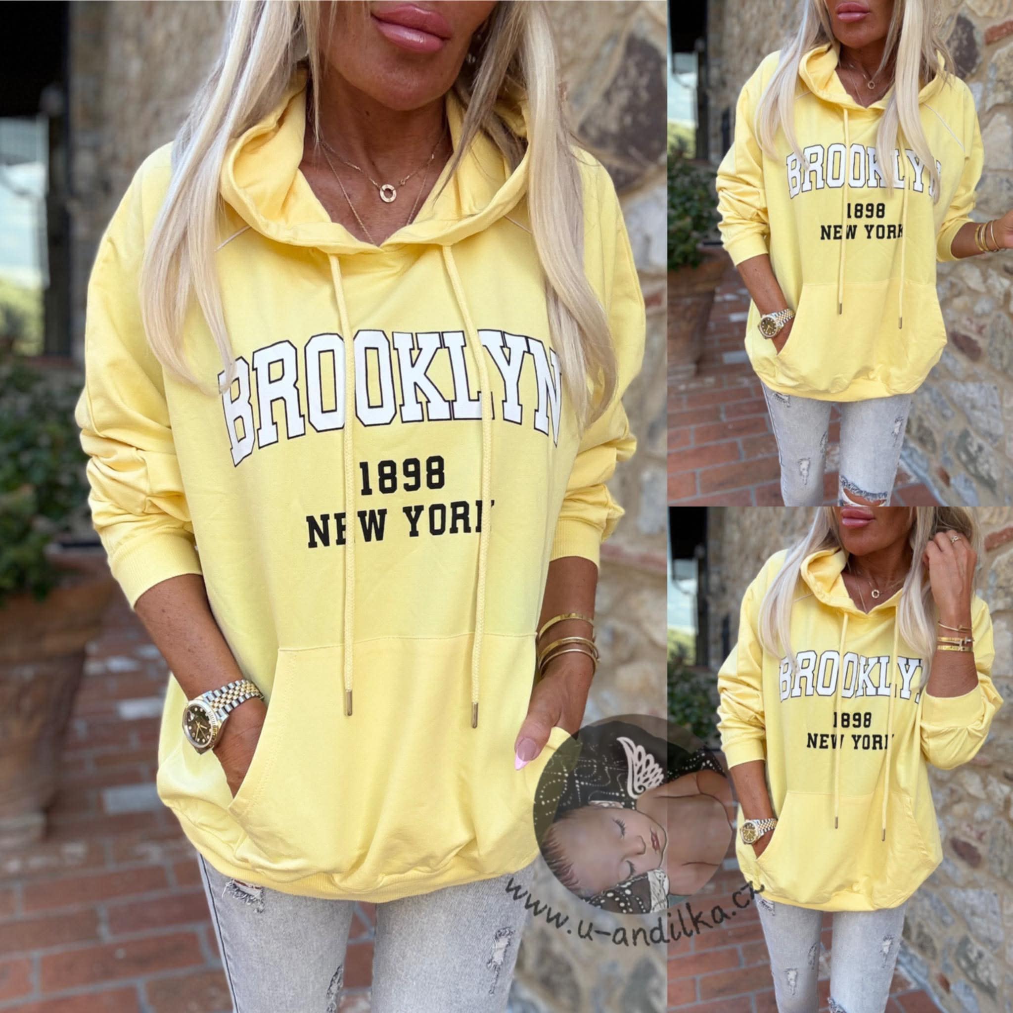 Obrázek Pecka žlutá mikina Brooklyn
