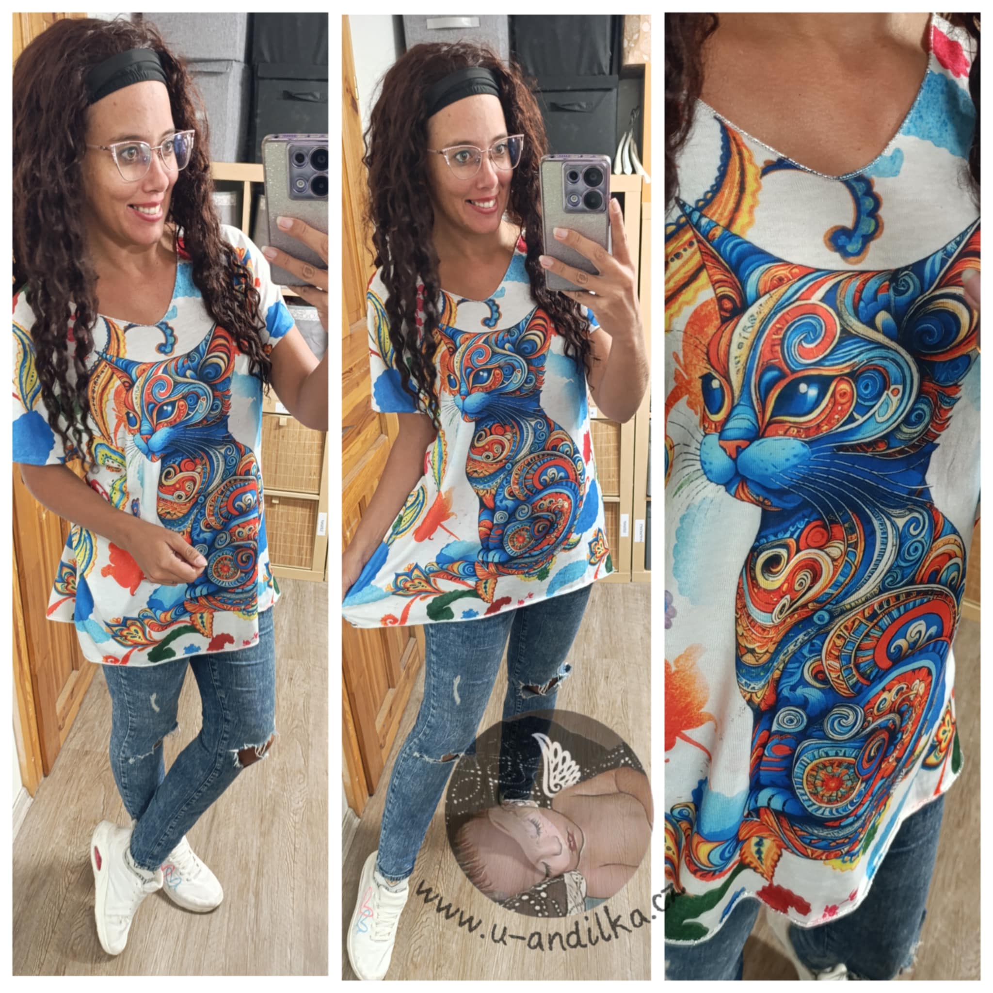 Obrázek Svetříková tunika Kočka
