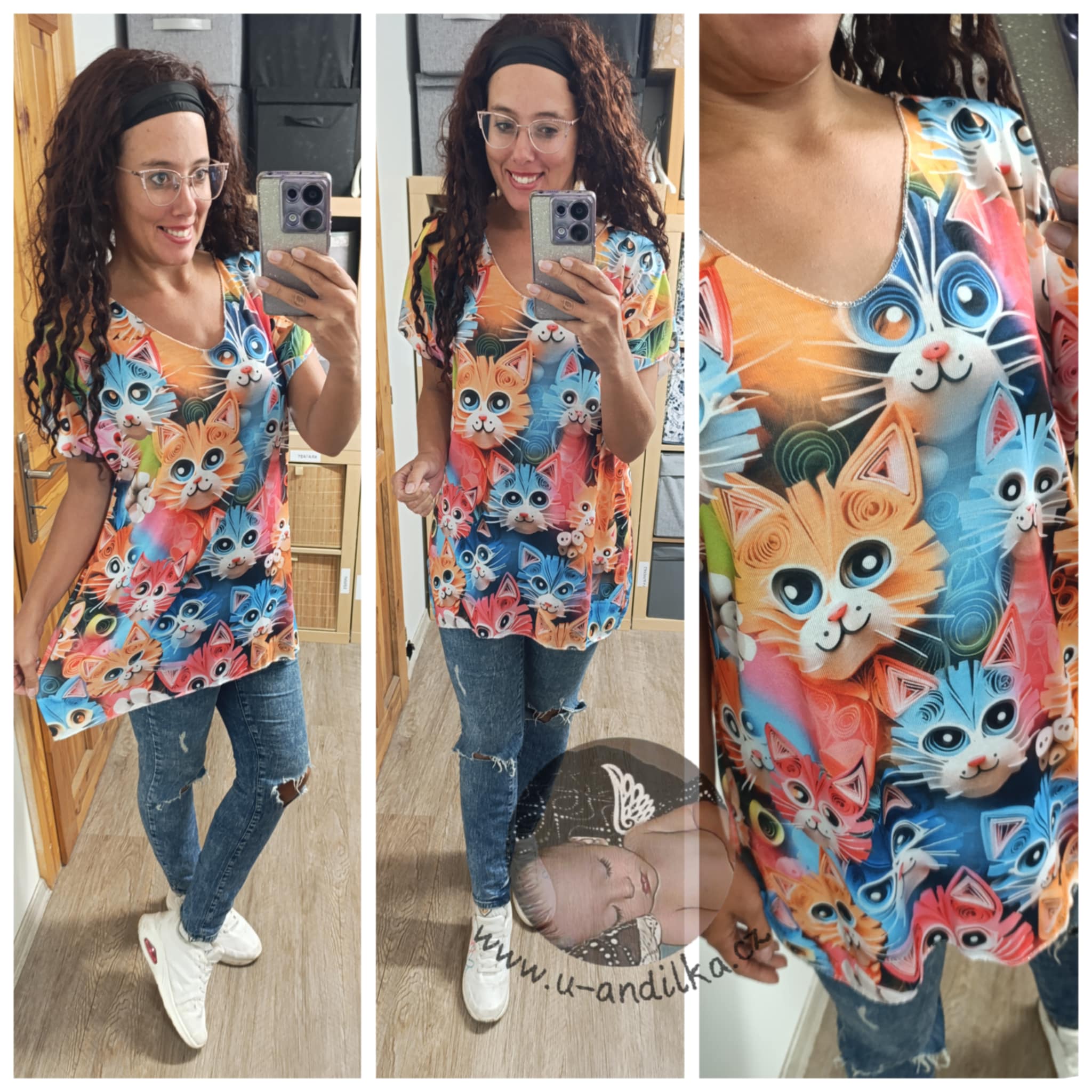 Obrázek Svetříková tunika Kočičky
