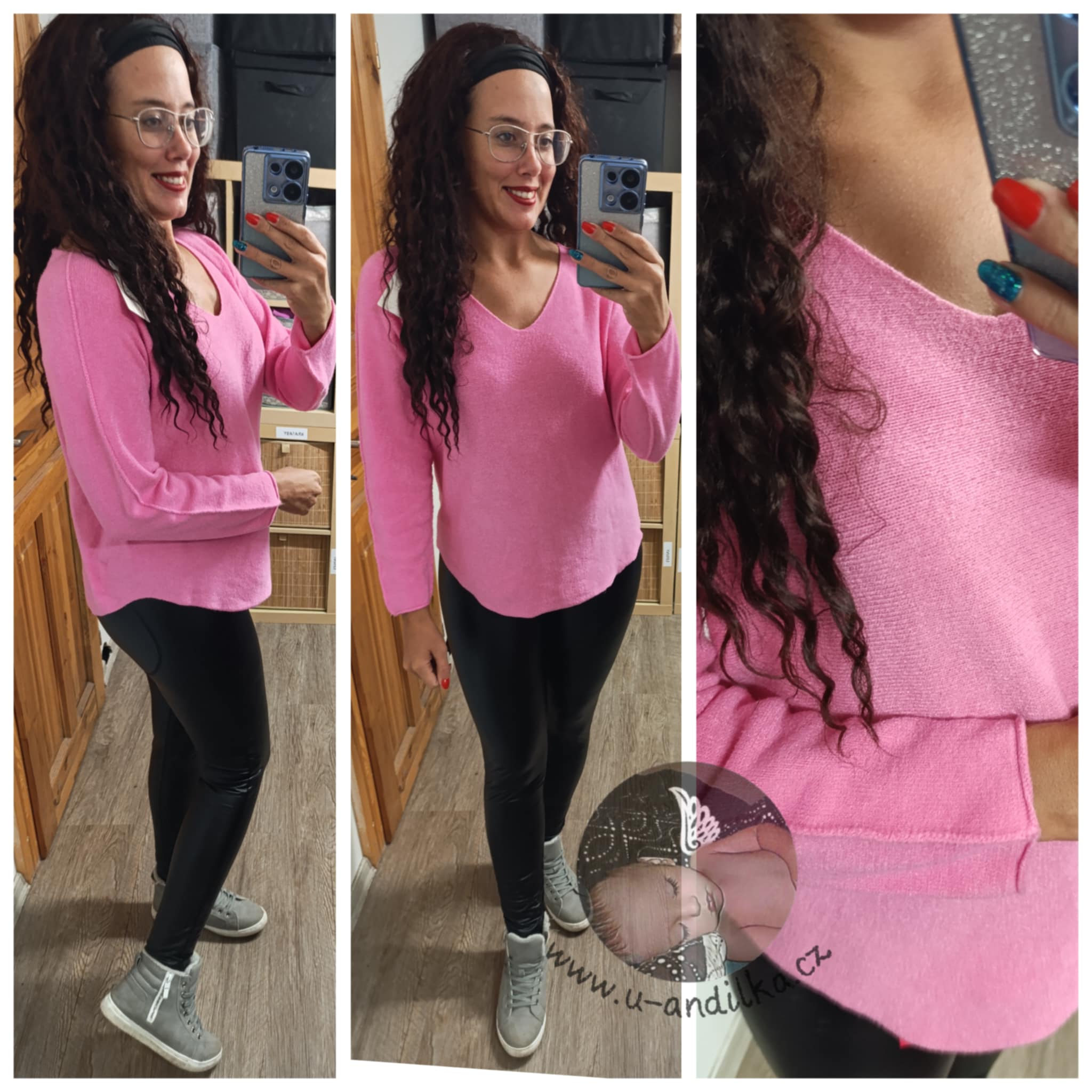 Obrázek Svetřík s výstřihem do V
