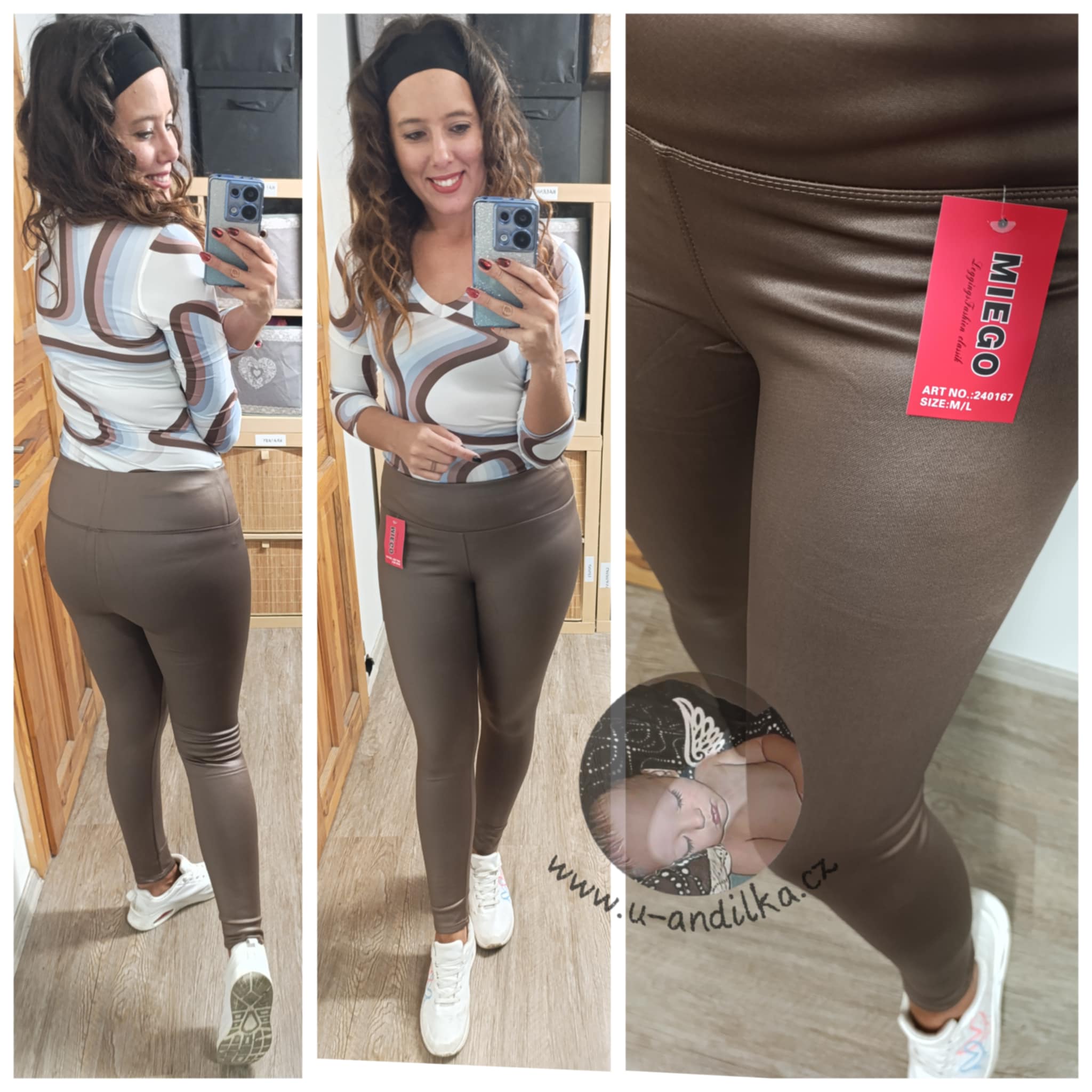 Obrázek Koženkové zateplené leginy
