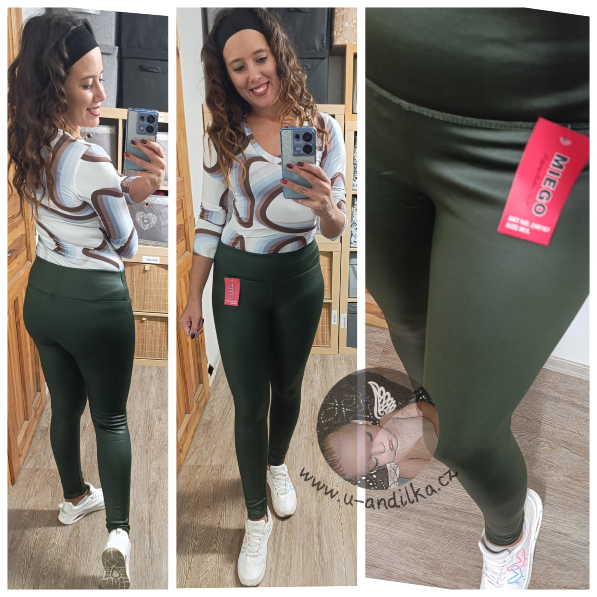 Obrázek Koženkové zateplené leginy
