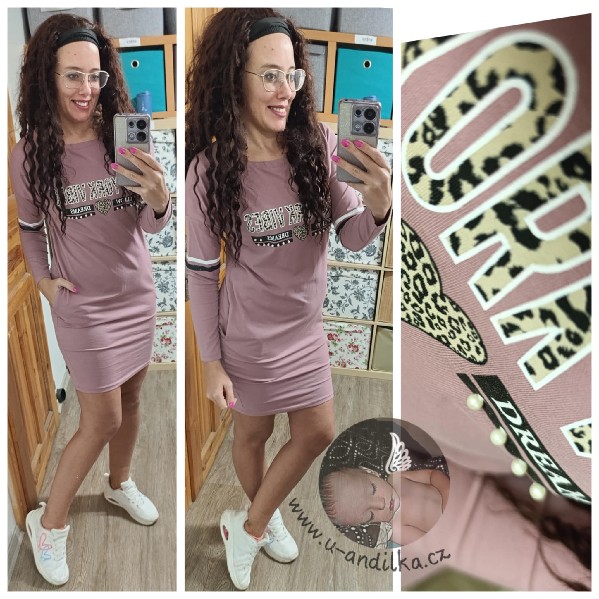 Obrázek Starorůžové šaty Vibes
