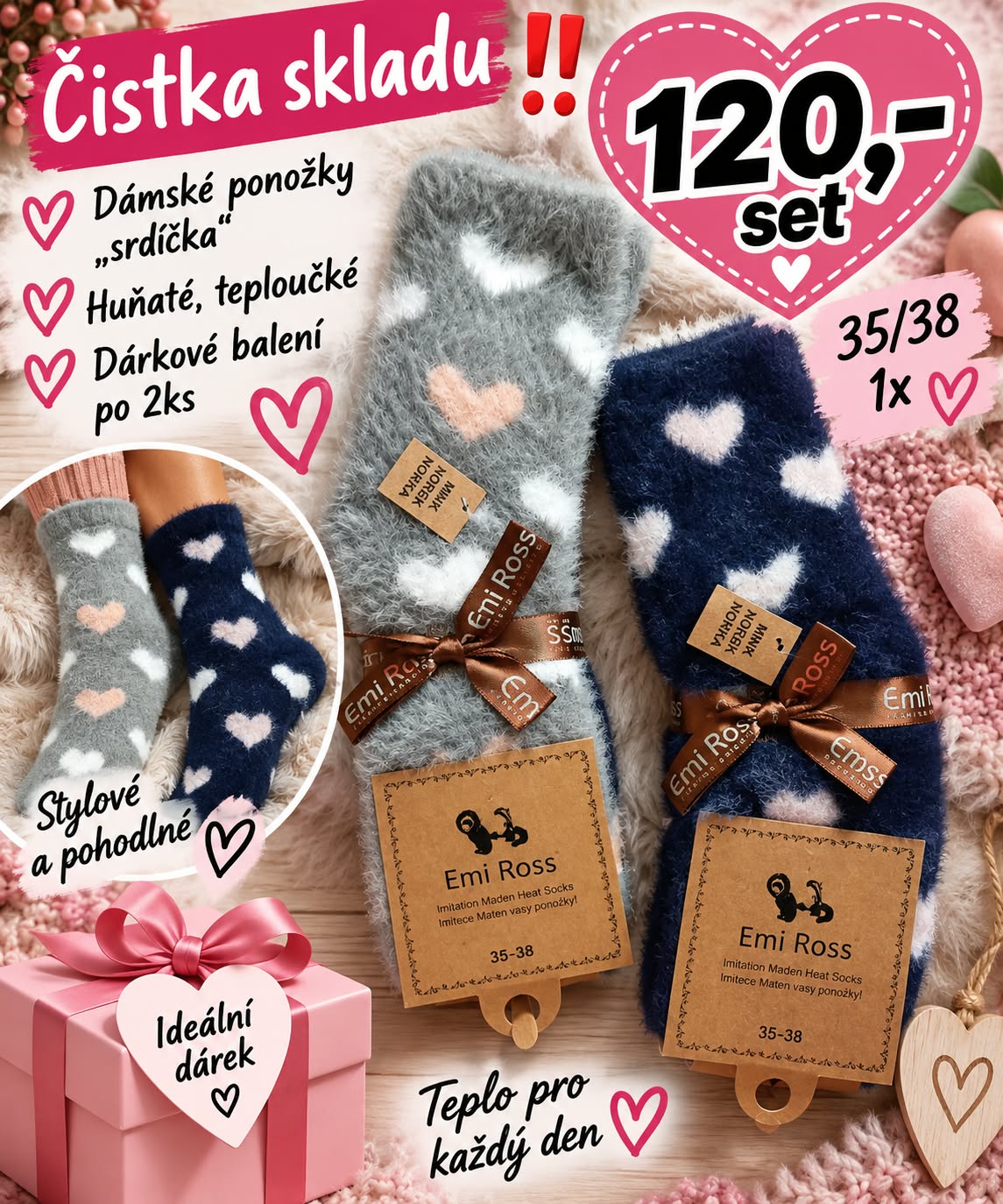 Obrázek Huňaté ponožky 2Pack
