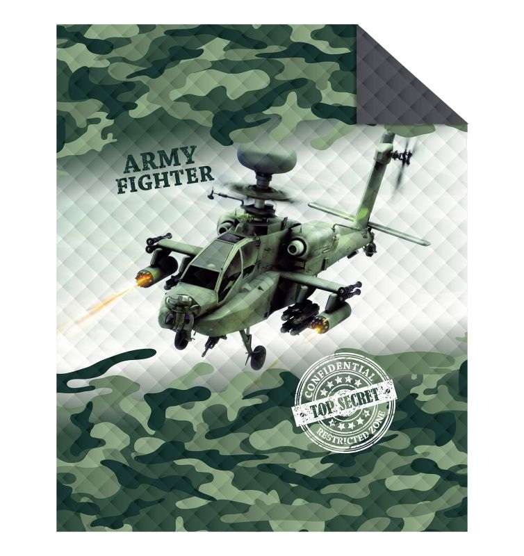 Obrázek Přehoz na postel Army vrtulník 170/210
